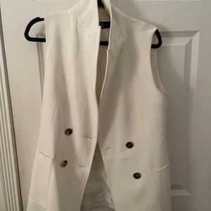 ZARA DOUBLE BREASTED WHITE VEST